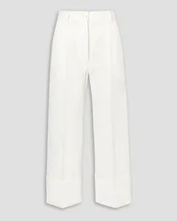 Patou Iconic cropped high-rise straight-leg jeans - White White