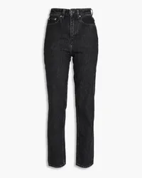 Ganni High-rise slim-leg jeans - Black Black