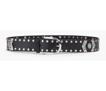 Vadot studded leather belt - Black