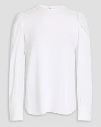 Another Tomorrow Stretch-crepe blouse - White White