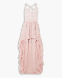 Caroline Constas Clarisse ruffled floral-print silk-georgette gown - Pink Pink