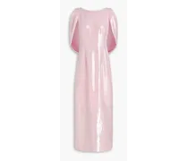 Alba cape-effect sequined crepe maxi dress - Pink