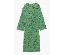 Cotton-blend guipure lace tunic - Green