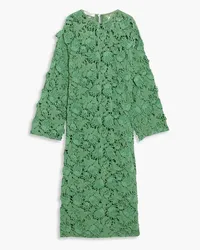 Valentino Garavani Cotton-blend guipure lace tunic - Green Green