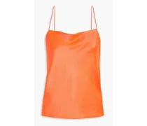 Alice Olivia - Harmon draped satin-crepe camisole - Orange