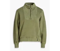 Crosby cotton-fleece half-zip sweatshirt - Green