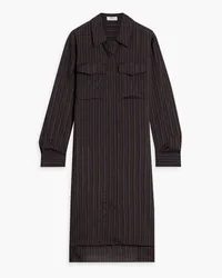 Theory Striped woven shirt dress - Brown Brown