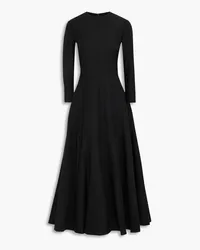 Valentino Garavani Wool and silk-blend twill maxi dress - Black Black