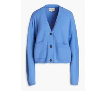 Wool-blend cardigan - Blue