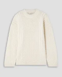 Holzweiler Deja cable-knit wool-blend sweater - White White