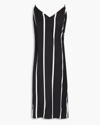 Equipment Aita striped velour dress - Black Black