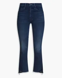 Mother The Insider cropped mid-rise bootcut jeans - Blue Blue