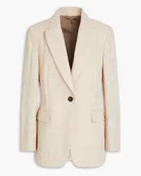 Brunello Cucinelli Bead-embellished canvas blazer - Pink Pink