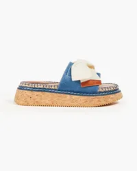 Zimmermann Canvas and denim espadrille slides - Blue Blue