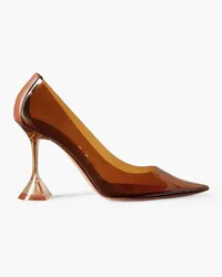 Amina Muaddi Ami PVC and leather pumps - Brown Brown