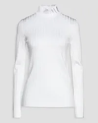 Nina Ricci Ribbed-knit turtleneck sweater - White White