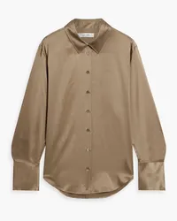 Frame Denim Silk-blend satin shirt - Neutral Neutral