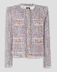 Balmain Frayed cotton-blend tweed jacket - White White