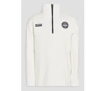 Appliquéd cotton-fleece sweatshirt - White