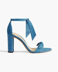 Alexandre Birman Clarita Bloc 90 bow-embellished suede sandals - Blue Blue