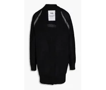 Oversized intarsia-knit cardigan - Black