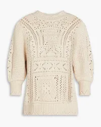 Autumn Cashmere Diana open-knit cotton sweater - Neutral Neutral