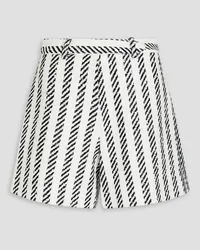 Oscar de la Renta Herringbone bouclé-tweed shorts - Black Black