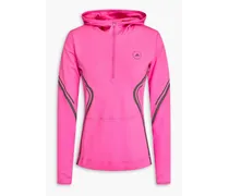 Logo-print stretch-jersey hoodie - Pink
