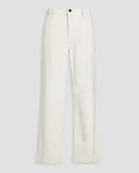 Rag & Bone Cotton and linen-blend bouclé-tweed wide-leg pants - White White