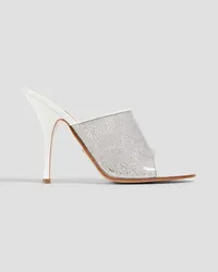 Missoni Metallic lace and PVC mules - White White