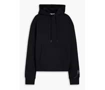 Cotton-fleece hoodie - Black