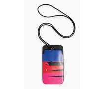 Tsunehisa Kimura color-block printed leather phone case - Pink