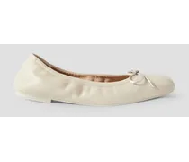 Bardot leather ballet flats - White