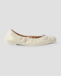 Stuart Weitzman Bardot leather ballet flats - White White