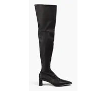 Aldrich leather thigh boots - Black