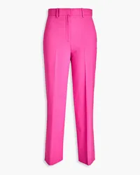 Theory Cropped wool-blend straight-leg pants - Pink Pink