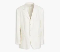 Linen-twill blazer - White