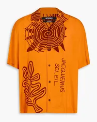 Jacquemus Jean printed crepe shirt - Orange Orange