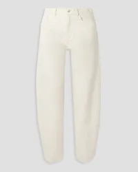 WANDLER Chamomile cropped high-rise tapered jeans - White White