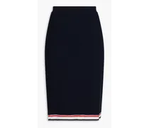 Striped cotton-jersey pencil skirt - Blue