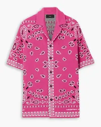 Alanui Bandana jacquard cotton-piqué shirt - Pink Pink