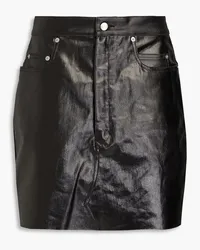 Rick Owens Coated denim mini skirt - Black Black