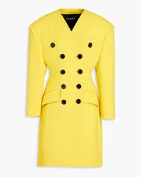 Dolce & Gabbana Double-breasted wool coat - Yellow Yellow