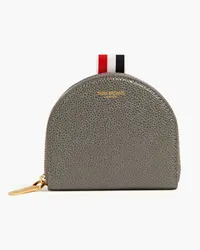 Thom Browne Pebbled-leather coin purse - Gray Gray