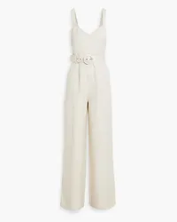 NICHOLAS Yvette belted linen-blend wide-leg jumpsuit - White White