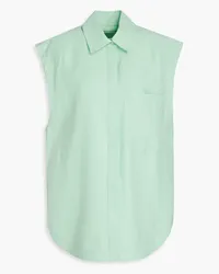 Loulou Studio Maldo linen-twill top - Green Green