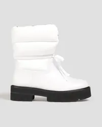 Stuart Weitzman Tyler padded leather ankle boots - White White