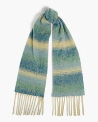 Sandro Fringed alpaca-blend scarf - Blue Blue