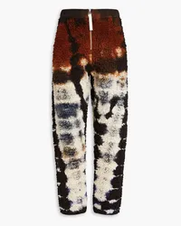 Jil Sander Tie-dyed cotton-fleece sweatpants - Brown Brown