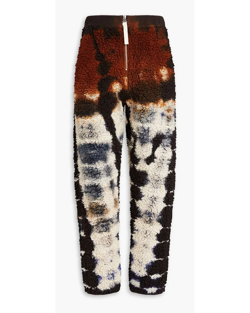 Jil Sander Tie-dyed cotton-fleece sweatpants - Brown Brown